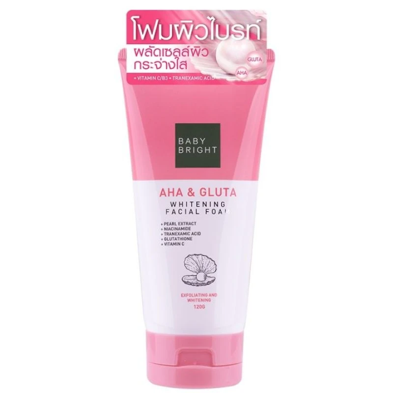 International Thailand product Skin care Baby Bright Aha & Gluta face wash used for male/female - 120 gm