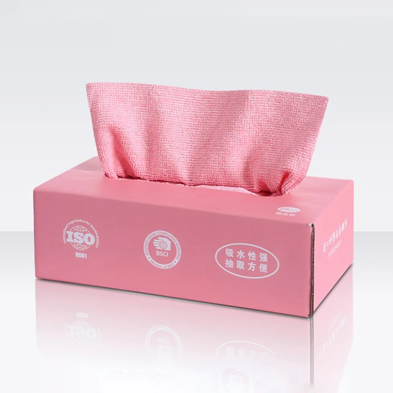 20PCS/Box Microfiber Towel Absorbent Kitchen Cleaning Dishcloth Non-stick Oil Dish